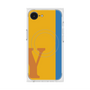 プレミアムスクエアケース with MagSafe［ オリジナル - initial color line - Y orange ］