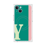 プレミアムスクエアケース with MagSafe［ オリジナル - initial color line - Y green ］