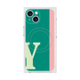 プレミアムスクエアケース with MagSafe［ オリジナル - initial color line - Y green ］