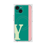 プレミアムスクエアケース with MagSafe［ オリジナル - initial color line - Y green ］