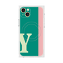 プレミアムスクエアケース with MagSafe［ オリジナル - initial color line - Y green ］