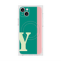 プレミアムスクエアケース with MagSafe［ オリジナル - initial color line - Y green ］