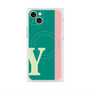 プレミアムスクエアケース with MagSafe［ オリジナル - initial color line - Y green ］