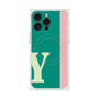 プレミアムスクエアケース with MagSafe［ オリジナル - initial color line - Y green ］