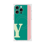 プレミアムスクエアケース with MagSafe［ オリジナル - initial color line - Y green ］