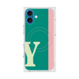 プレミアムスクエアケース with MagSafe［ オリジナル - initial color line - Y green ］