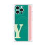 プレミアムスクエアケース with MagSafe［ オリジナル - initial color line - Y green ］
