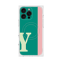 プレミアムスクエアケース with MagSafe［ オリジナル - initial color line - Y green ］