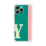 プレミアムスクエアケース with MagSafe［ オリジナル - initial color line - Y green ］