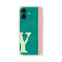 プレミアムスクエアケース with MagSafe［ オリジナル - initial color line - Y green ］