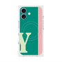 プレミアムスクエアケース with MagSafe［ オリジナル - initial color line - Y green ］