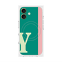 プレミアムスクエアケース with MagSafe［ オリジナル - initial color line - Y green ］