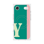 プレミアムスクエアケース with MagSafe［ オリジナル - initial color line - Y green ］