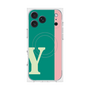 プレミアムスクエアケース with MagSafe［ オリジナル - initial color line - Y green ］