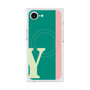 プレミアムスクエアケース with MagSafe［ オリジナル - initial color line - Y green ］