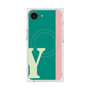 プレミアムスクエアケース with MagSafe［ オリジナル - initial color line - Y green ］