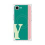 プレミアムスクエアケース with MagSafe［ オリジナル - initial color line - Y green ］