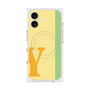 プレミアムスクエアケース with MagSafe［ オリジナル - initial color line - Y yellow ］