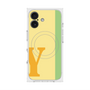 プレミアムスクエアケース with MagSafe［ オリジナル - initial color line - Y yellow ］