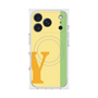 プレミアムスクエアケース with MagSafe［ オリジナル - initial color line - Y yellow ］