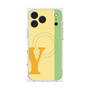 プレミアムスクエアケース with MagSafe［ オリジナル - initial color line - Y yellow ］