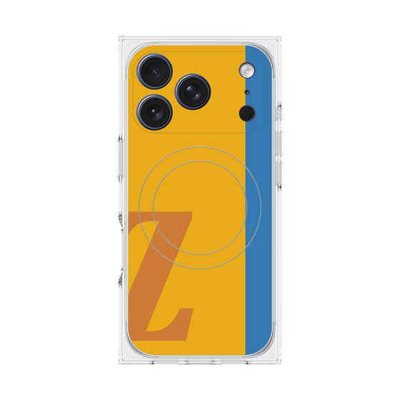 プレミアムスクエアケース with MagSafe［ オリジナル - initial color line - Z orange ］