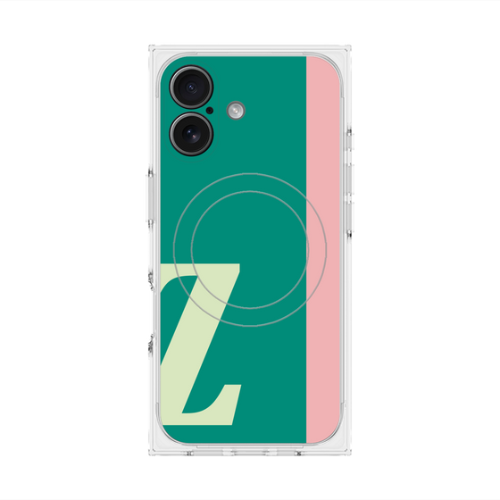 プレミアムスクエアケース with MagSafe［ オリジナル - initial color line - Z green ］