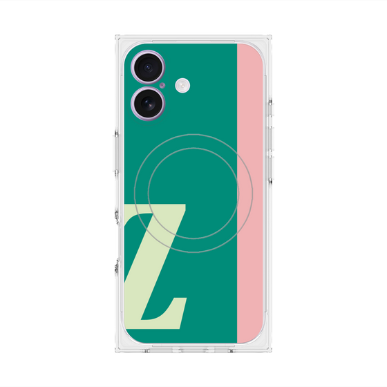 プレミアムスクエアケース with MagSafe［ オリジナル - initial color line - Z green ］