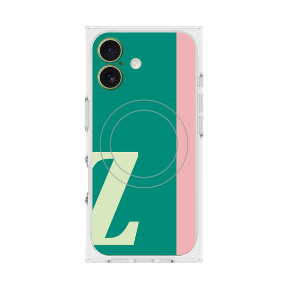 プレミアムスクエアケース with MagSafe［ オリジナル - initial color line - Z green ］
