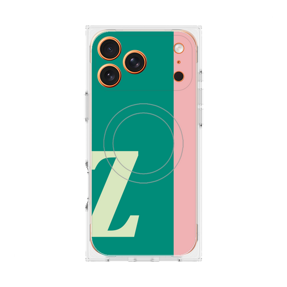 プレミアムスクエアケース with MagSafe［ オリジナル - initial color line - Z green ］
