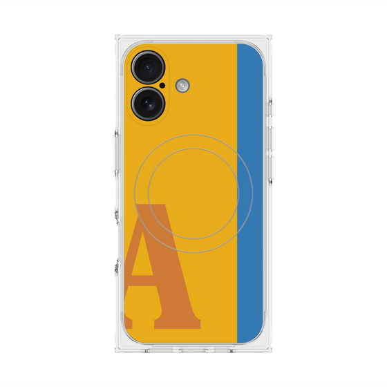プレミアムスクエアケース with MagSafe［ オリジナル - initial color line - A orange ］