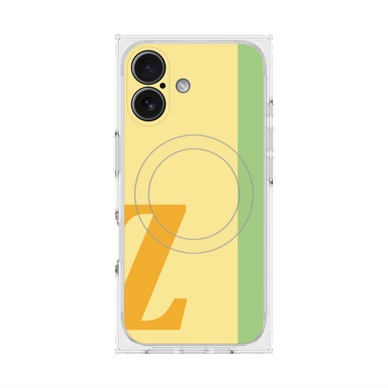 プレミアムスクエアケース with MagSafe［ オリジナル - initial color line - Z yellow ］