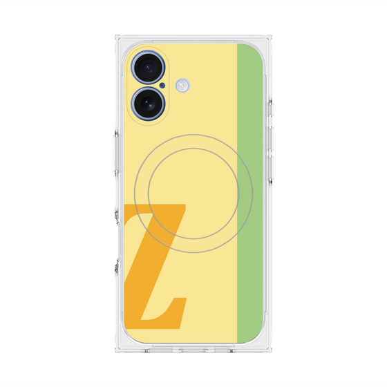 プレミアムスクエアケース with MagSafe［ オリジナル - initial color line - Z yellow ］