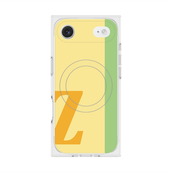 プレミアムスクエアケース with MagSafe［ オリジナル - initial color line - Z yellow ］