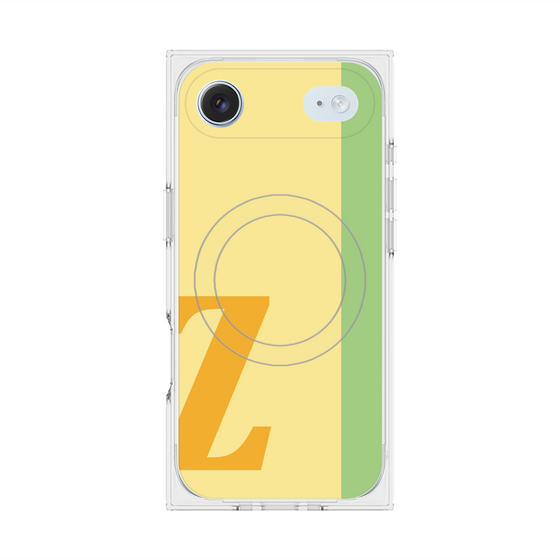 プレミアムスクエアケース with MagSafe［ オリジナル - initial color line - Z yellow ］