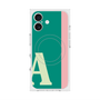 プレミアムスクエアケース with MagSafe［ オリジナル - initial color line - A green ］
