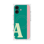 プレミアムスクエアケース with MagSafe［ オリジナル - initial color line - A green ］