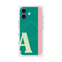 プレミアムスクエアケース with MagSafe［ オリジナル - initial color line - A green ］