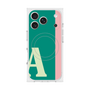 プレミアムスクエアケース with MagSafe［ オリジナル - initial color line - A green ］