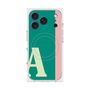 プレミアムスクエアケース with MagSafe［ オリジナル - initial color line - A green ］