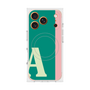 プレミアムスクエアケース with MagSafe［ オリジナル - initial color line - A green ］