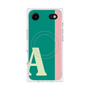 プレミアムスクエアケース with MagSafe［ オリジナル - initial color line - A green ］