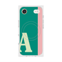 プレミアムスクエアケース with MagSafe［ オリジナル - initial color line - A green ］