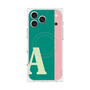 プレミアムスクエアケース with MagSafe［ オリジナル - initial color line - A green ］