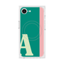 プレミアムスクエアケース with MagSafe［ オリジナル - initial color line - A green ］