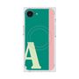 プレミアムスクエアケース with MagSafe［ オリジナル - initial color line - A green ］