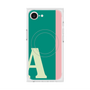 プレミアムスクエアケース with MagSafe［ オリジナル - initial color line - A green ］