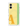 プレミアムスクエアケース with MagSafe［ オリジナル - initial color line - A yellow ］