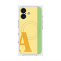 プレミアムスクエアケース with MagSafe［ オリジナル - initial color line - A yellow ］