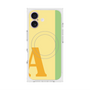 プレミアムスクエアケース with MagSafe［ オリジナル - initial color line - A yellow ］
